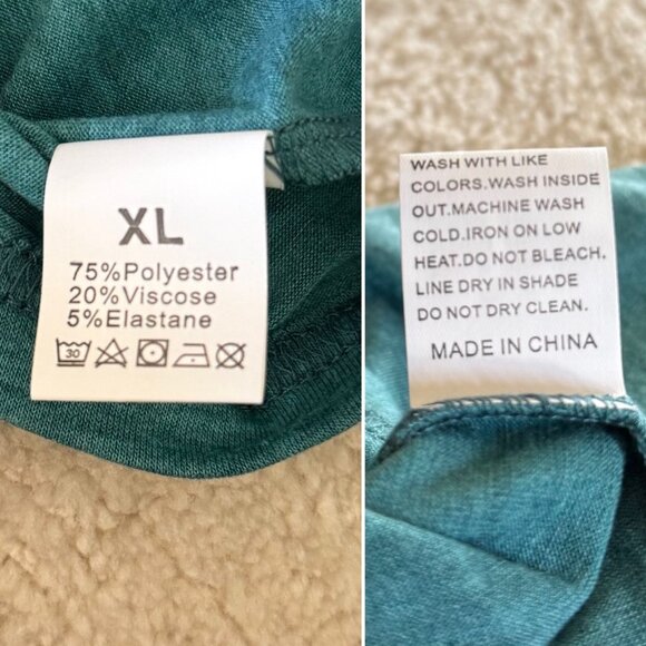 Music Themed Size XL Teal Graphic Tee Treble Clef Heart Design Casual Fun Singer - Picture 5 of 6